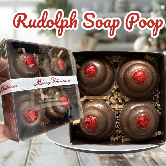 Christmas Soap, Rudolph Reindeer Soap Poop, Holiday Gift, Stocking Stuffers, new - Picture 12 of 16